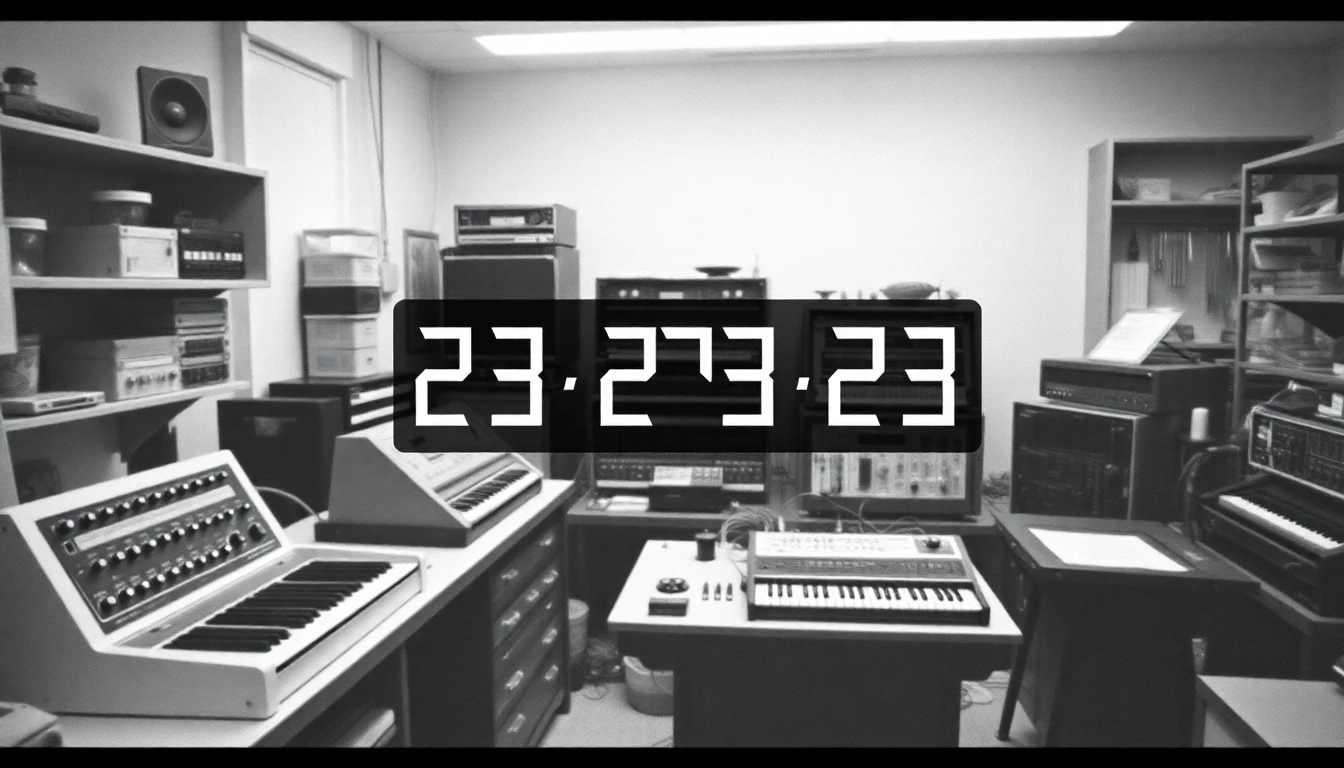 Laboratory photograph showing timestamp anomaly